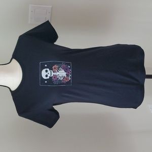 Free State Black Skull Short Dleeve T-Shirt Size Small